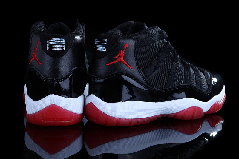 Air Jordan 11 Mens Shoes Black/White/Red Online